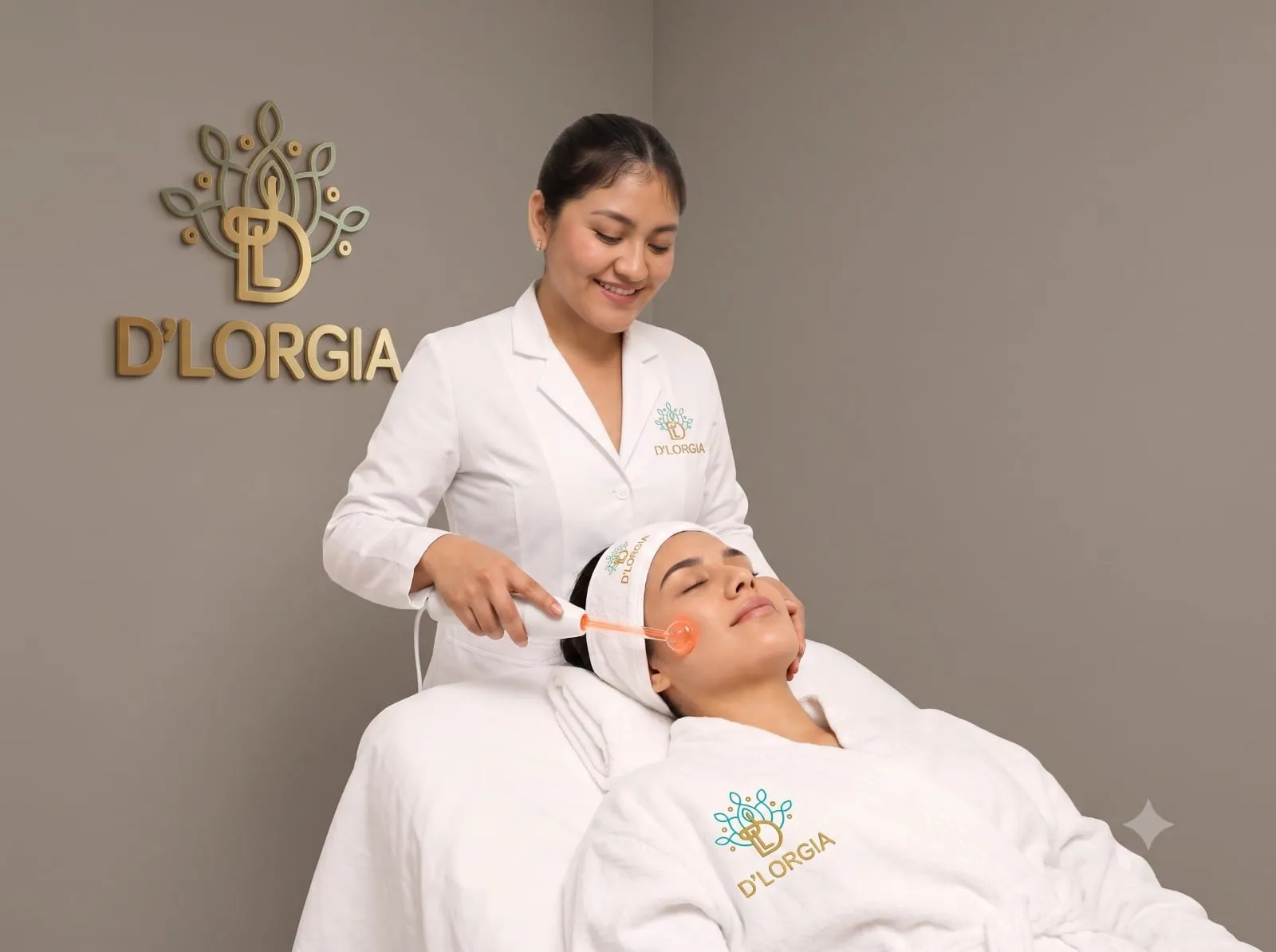 Limpieza facial con alta frecuencia en DLorgia