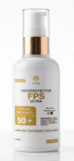Fotoprotector FPS 50+ Ultra con cacao orgánico de Organik