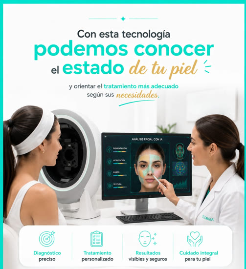 Especialista de DLorgia revisando el informe del Analizador Facial con IA