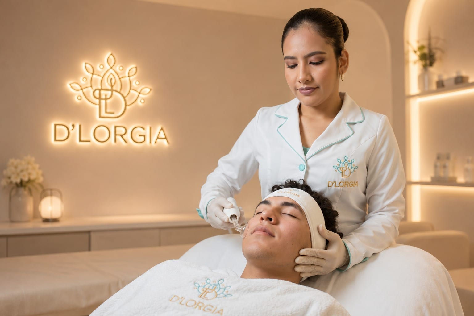 Limpieza facial con alta frecuencia en DLorgia